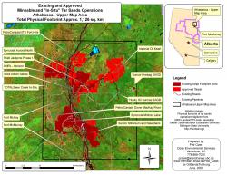 Mineable Tar Sands Region, Existing and Approved Projects