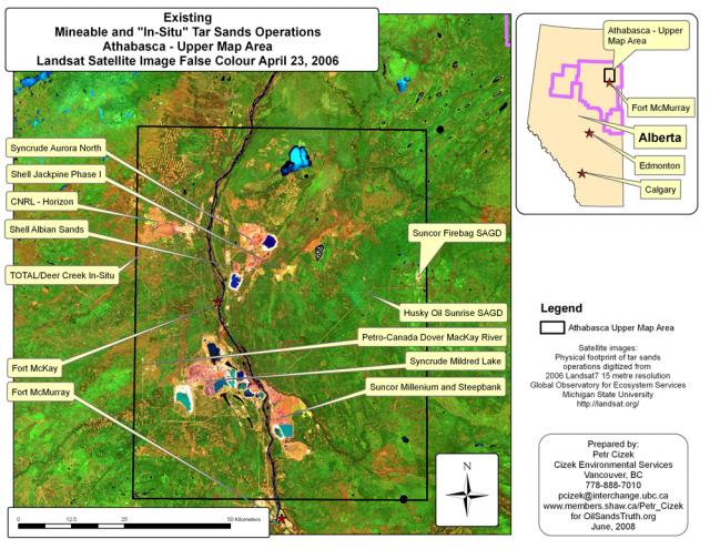 Athabasca Mineable Region Tar Sands 2006 Satellite Image